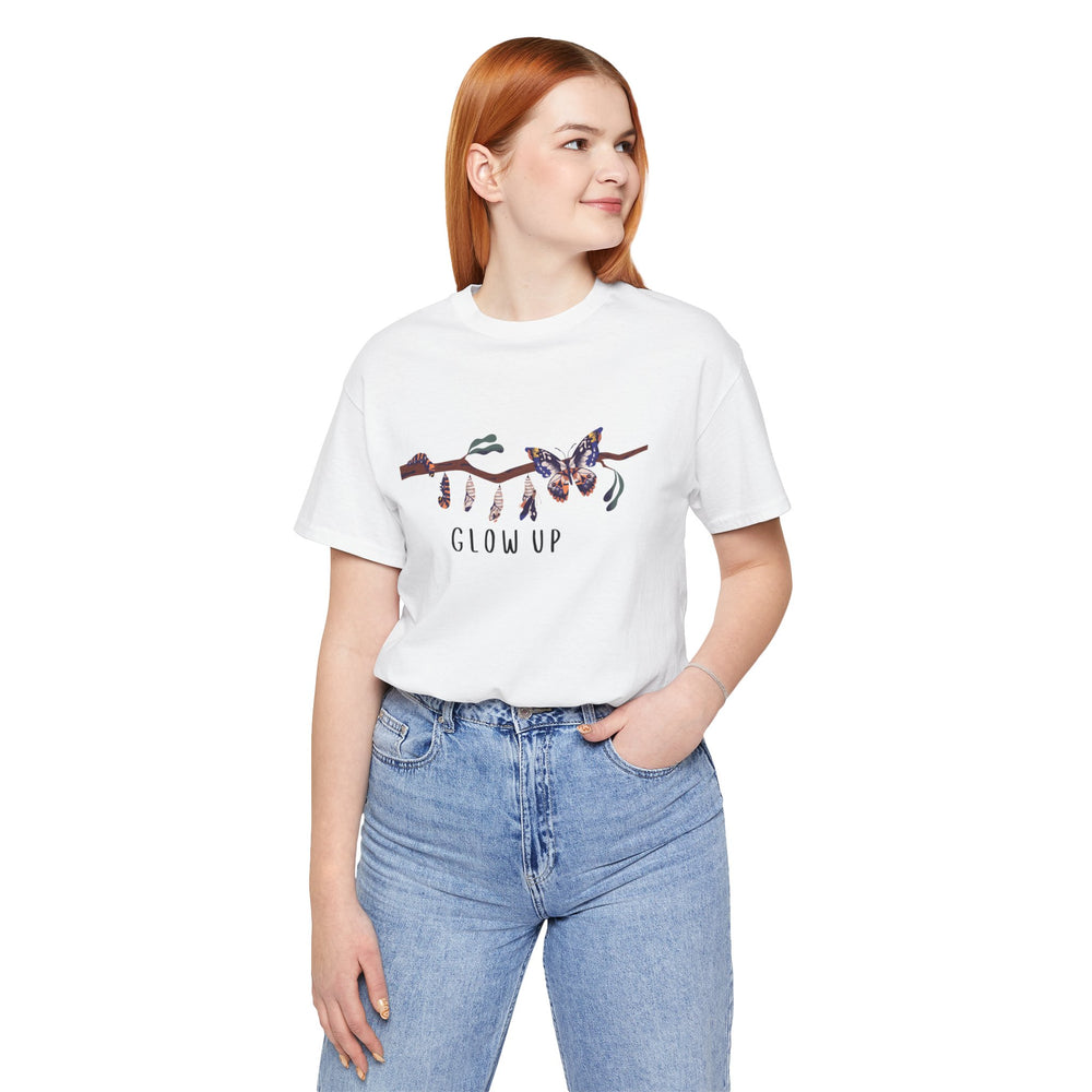 Glow Up Butterflies Jersey Short Sleeve Tee