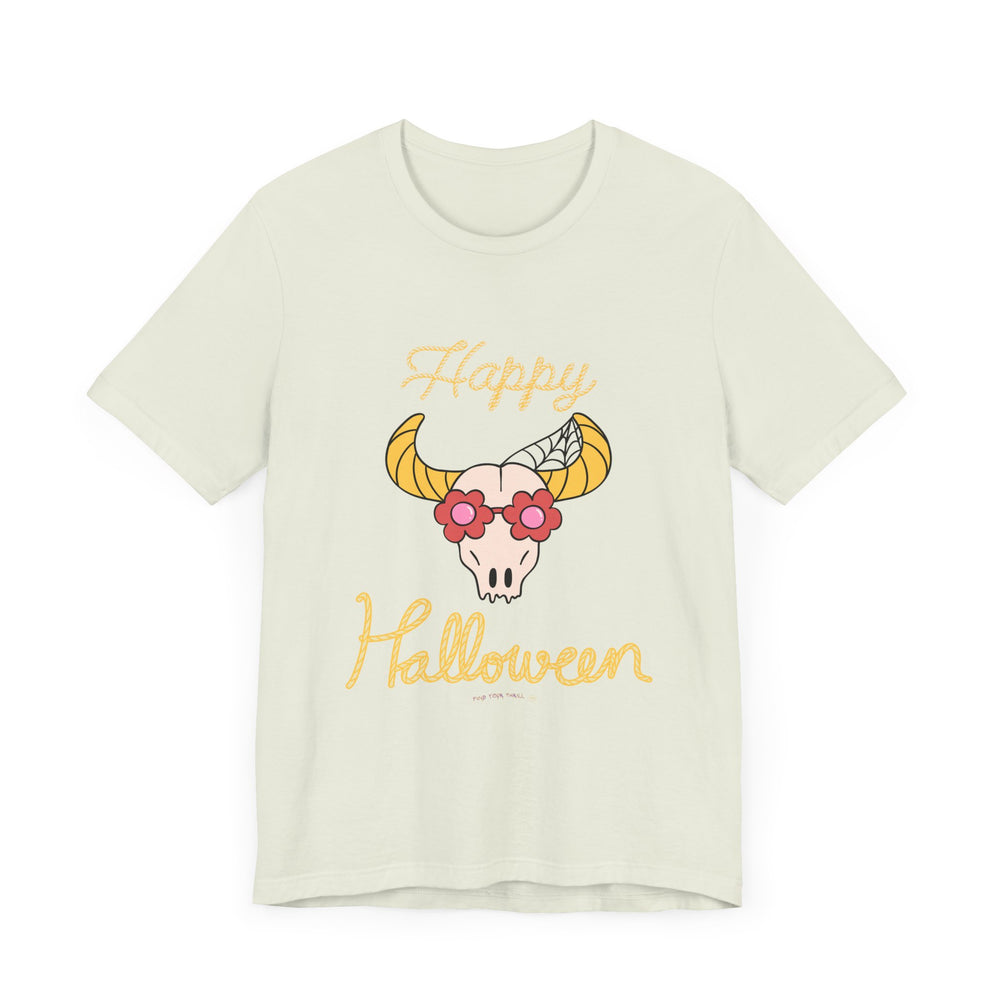 Cute Bull Happy Halloween Tee – Spooktacular Style for All