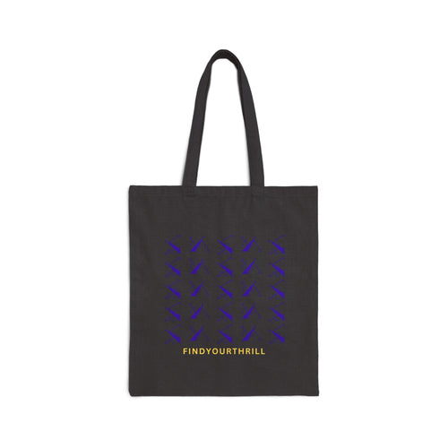 Find Your Thrill Stamped Cotton Canvas Tote Bag