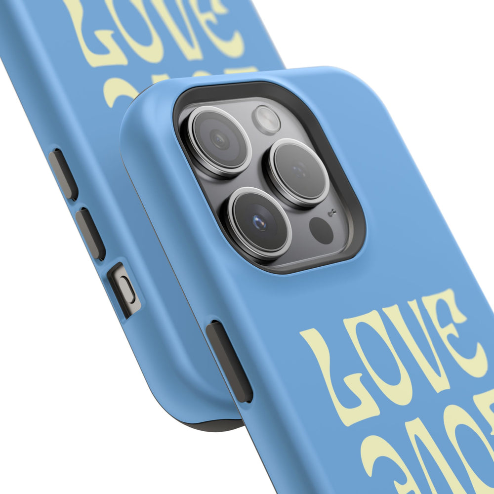 💙💛 Love Love Love – Blue & Yellow Magnetic Tough iPhone Case 💛💙