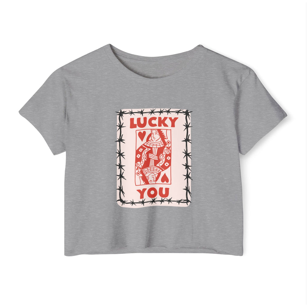 Lucky You Queen Women's Crop Tee