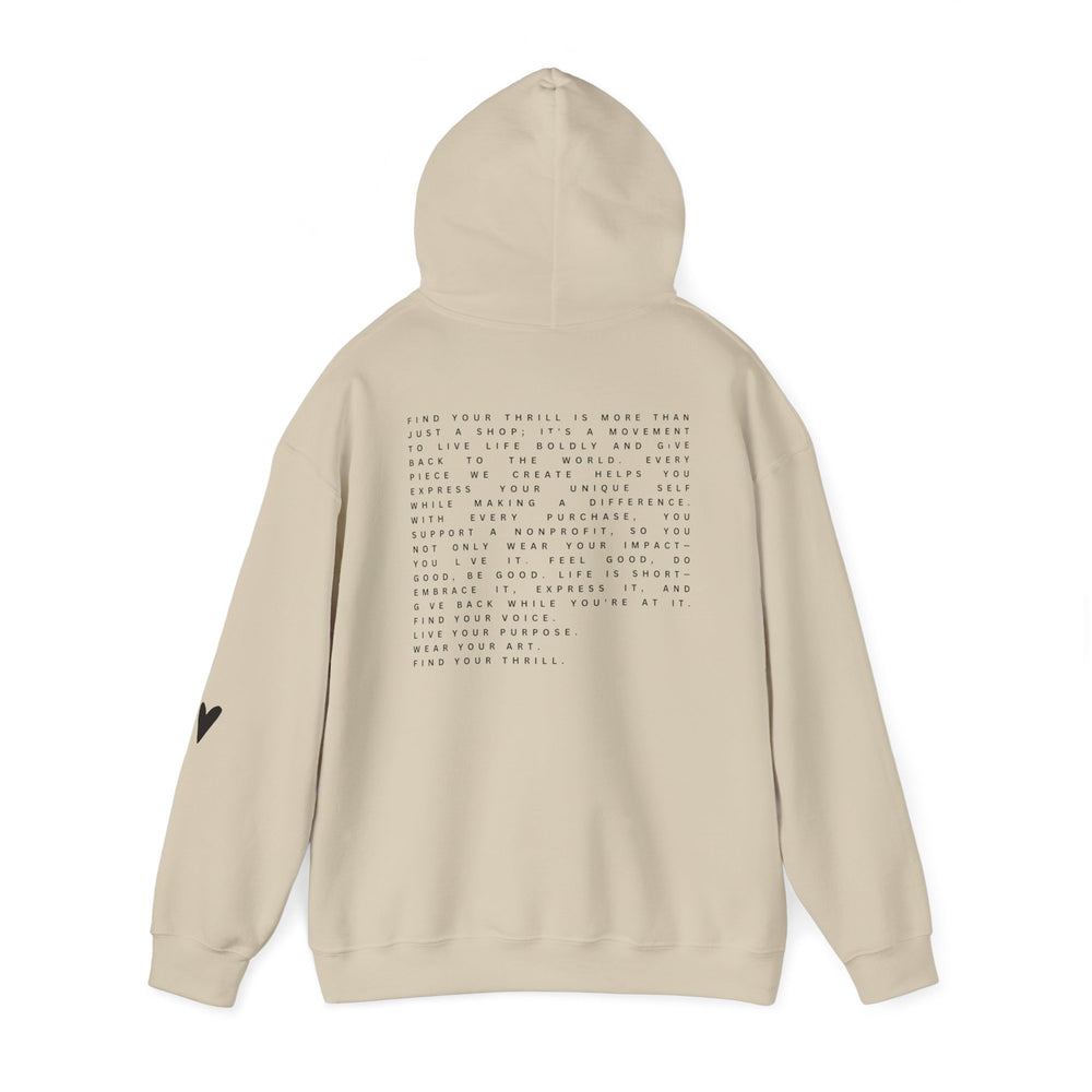 Find Your Thrill Mantra Oversized Women's Hoodie – Cozy Comfort with a Bold Mission 🌏💛