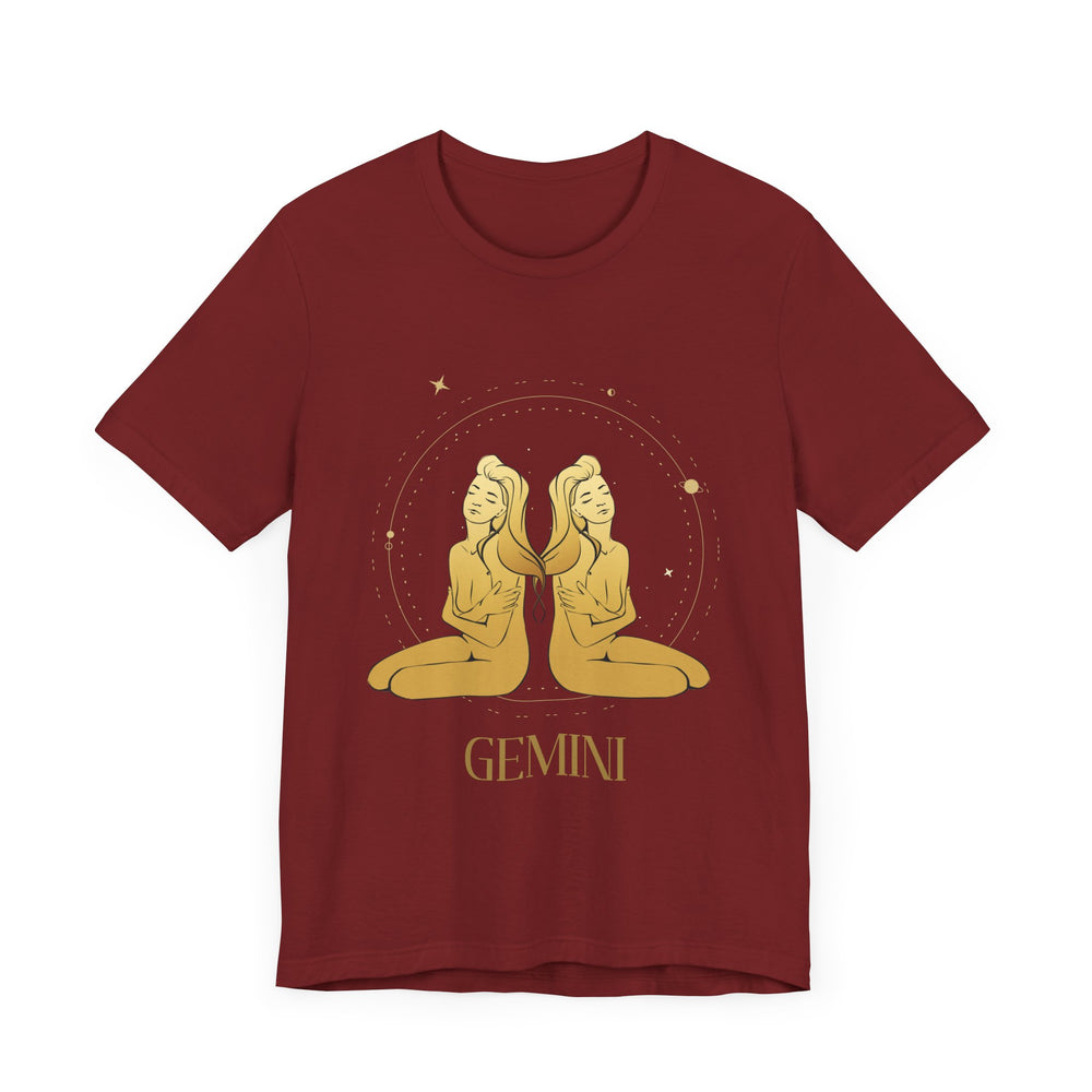 Gemini The Twins Zodiac Unisex Jersey Short Sleeve Tee