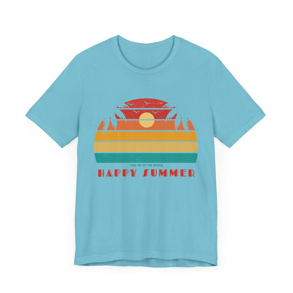 FIND ME AT THE BEACH- Unisex Jersey Short Sleeve Tee