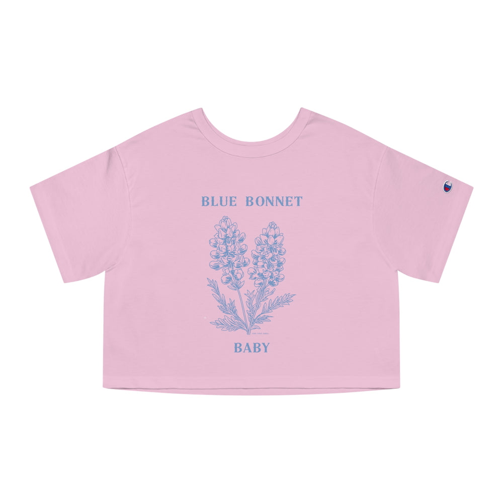 Blue Bonnet Baby Champion Women's Heritage Cropped T-Shirt