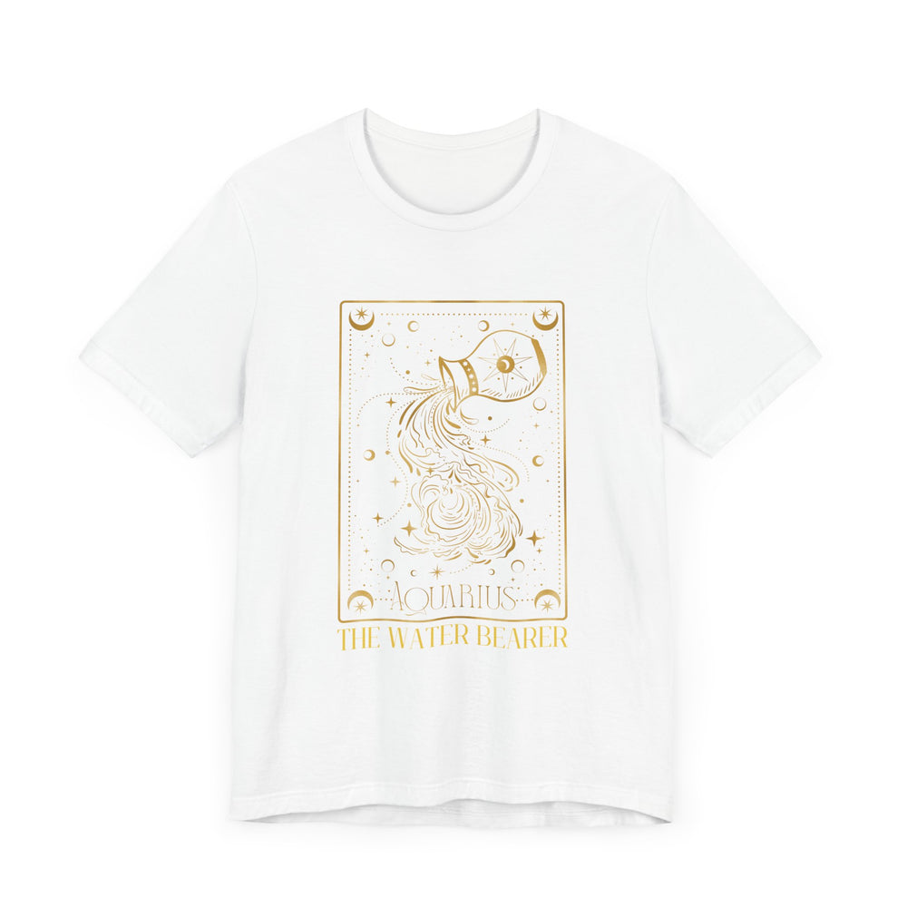Aquarius The Water Bearer Zodiac Card Men's Jersey Short Sleeve Tee