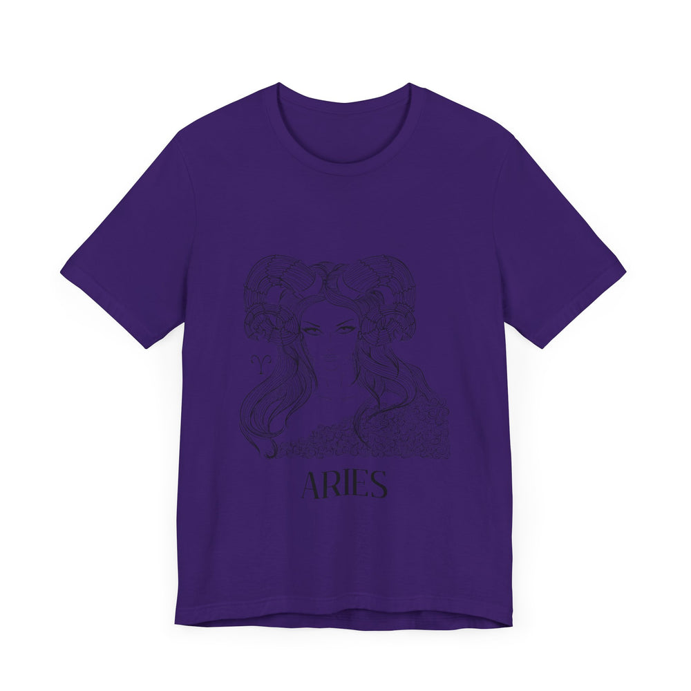 Aries Constellation Zodiac Unisex Jersey Short Sleeve Tee