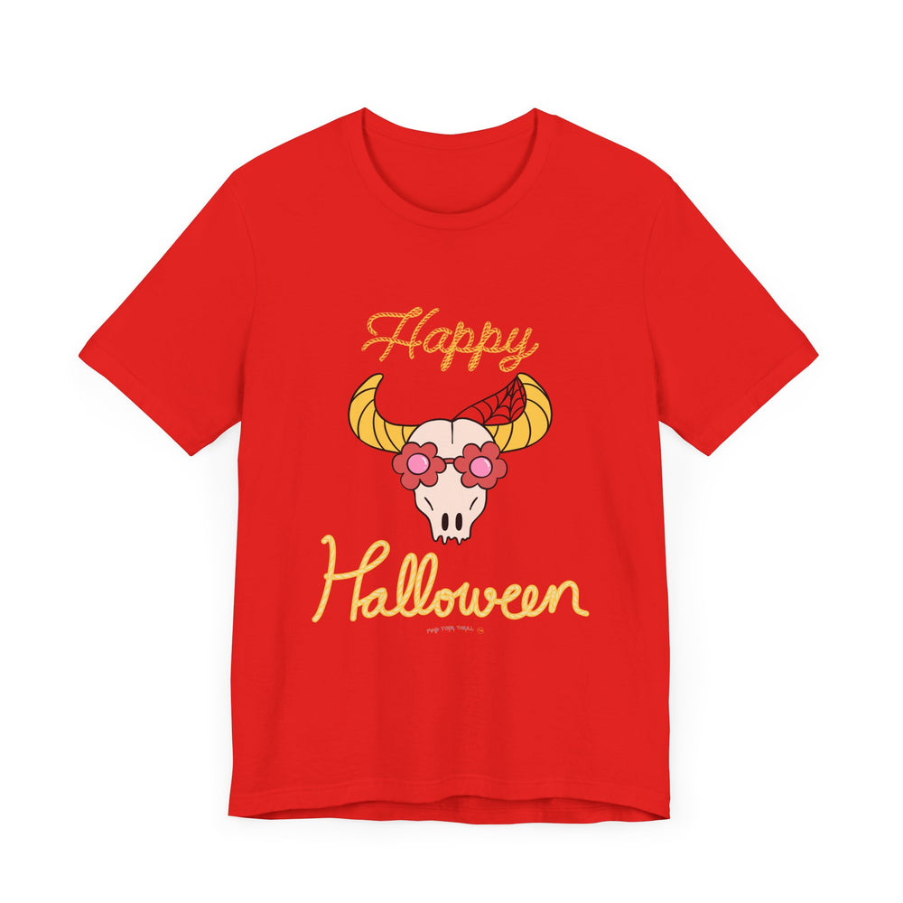 Cute Bull Happy Halloween Tee – Spooktacular Style for All