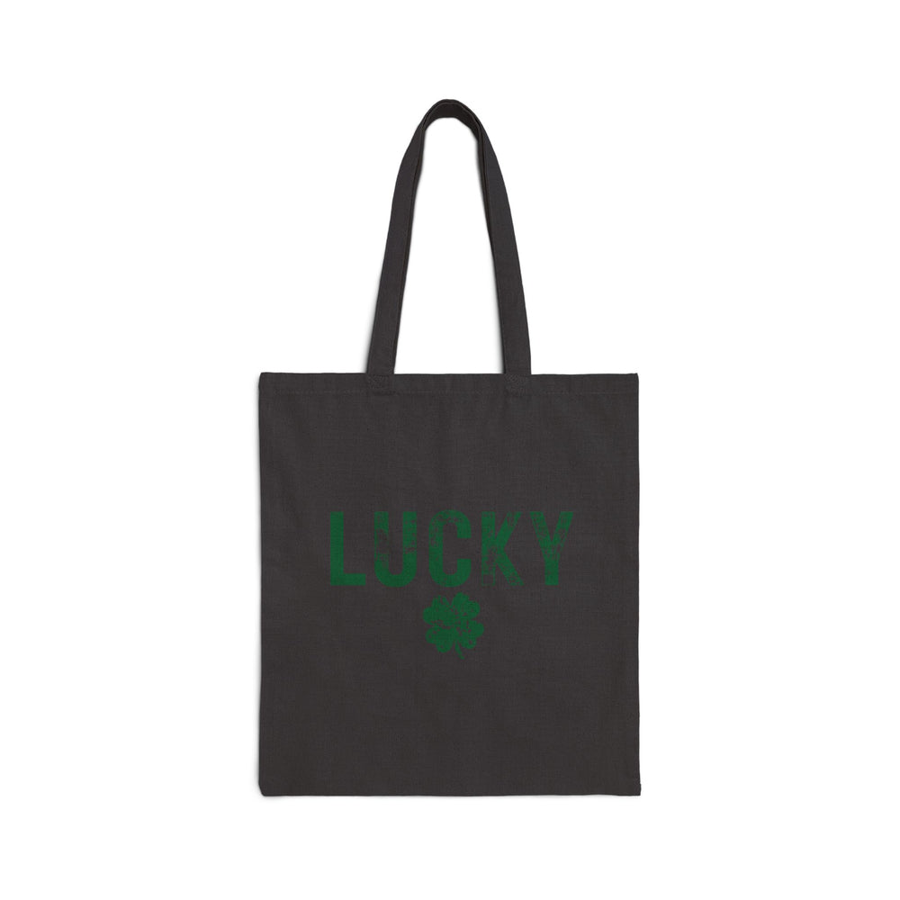 Lucky Distressed Clover Cotton Canvas Tote – Carry Luck Wherever You Go 🍀🛍️