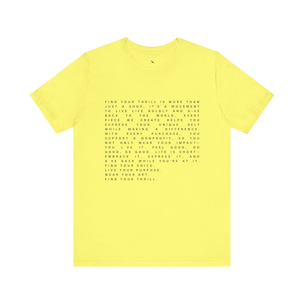 Find Your Thrill Mantra Men's T-Shirt – Wear Your Purpose, Live Your Adventure 🌎🔥