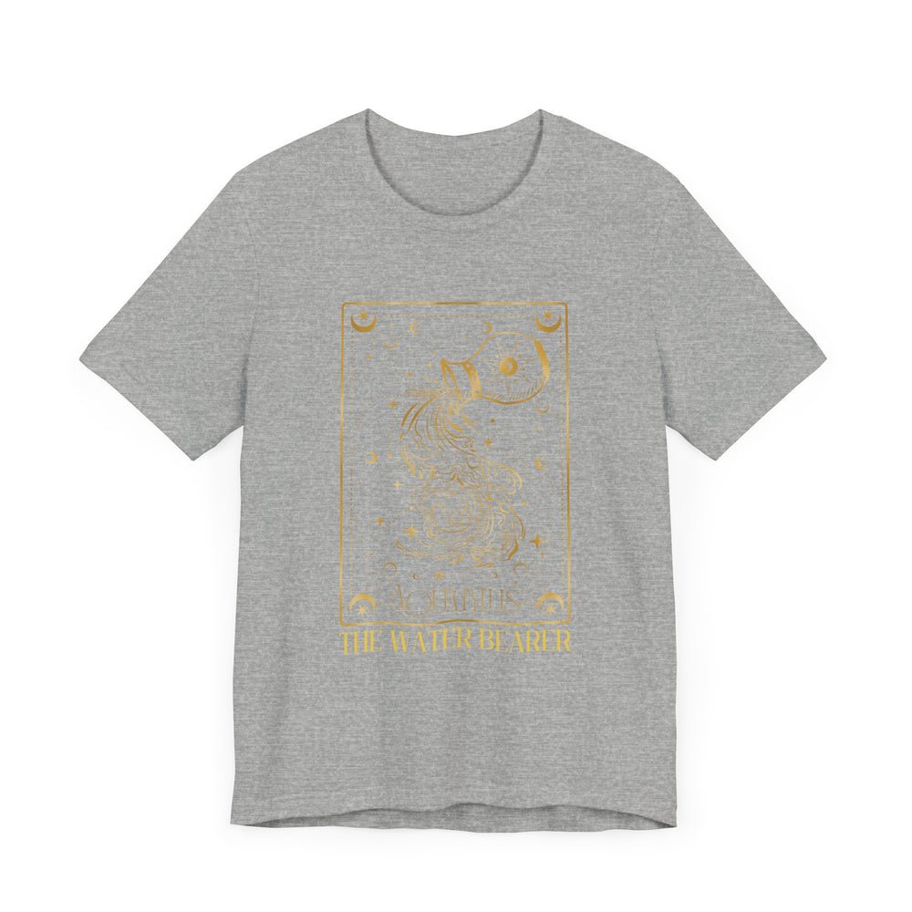 Aquarius The Water Bearer Zodiac Card Men's Jersey Short Sleeve Tee