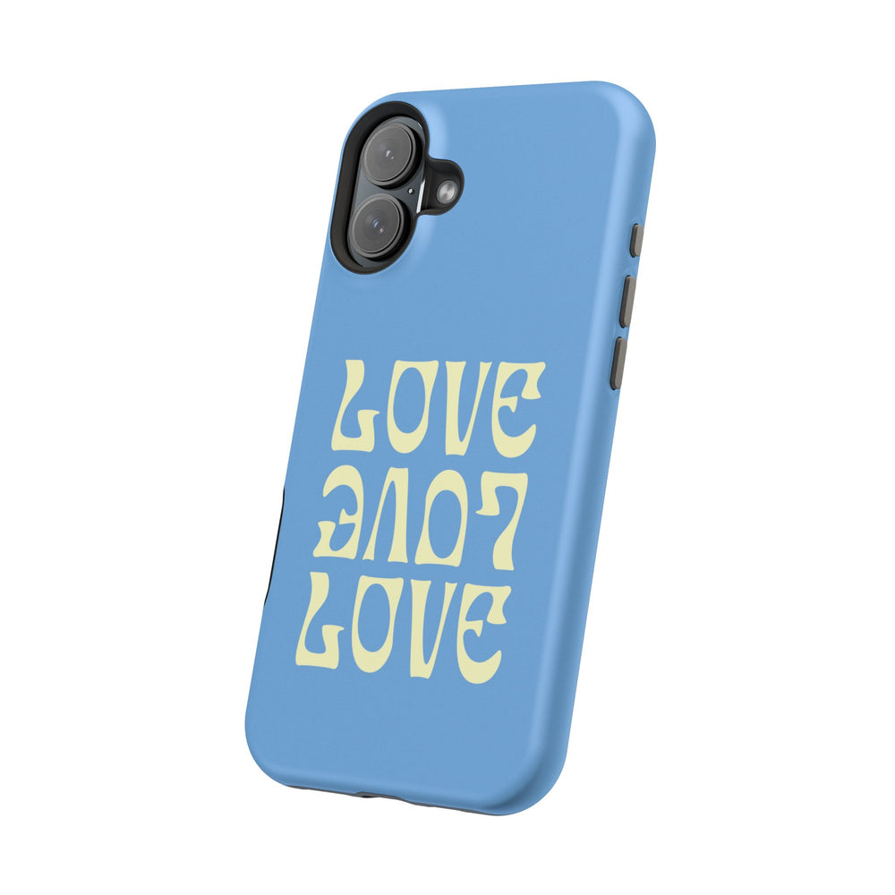 💙💛 Love Love Love – Blue & Yellow Magnetic Tough iPhone Case 💛💙