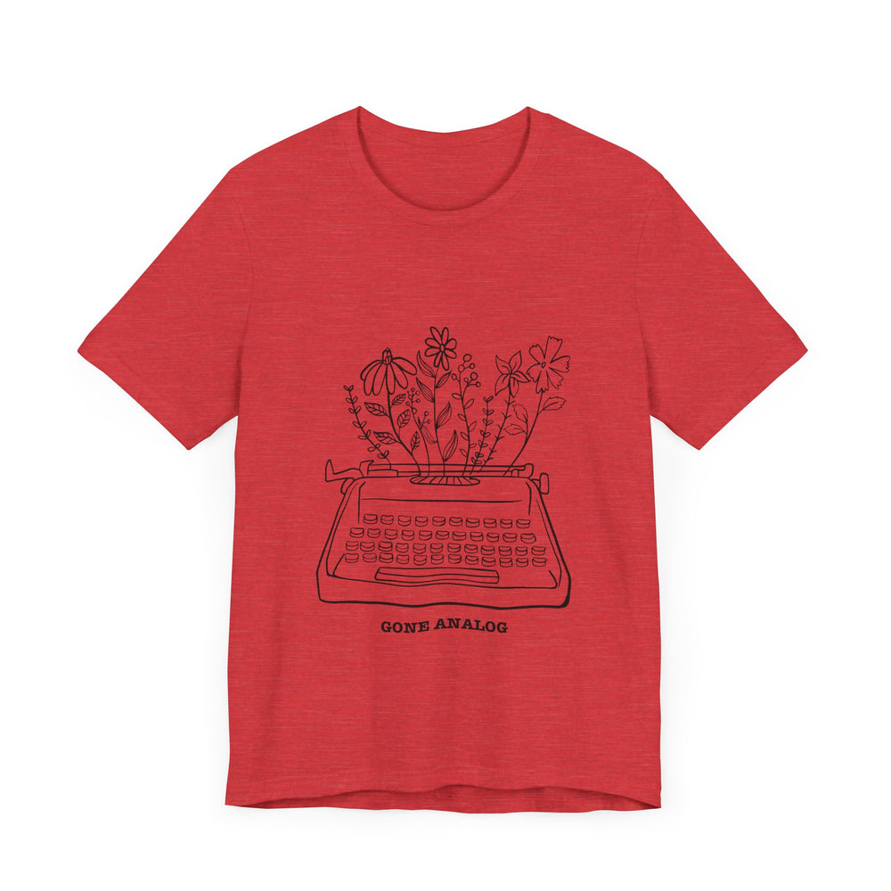 Gone Analog Type Writer Unisex Jersey Short Sleeve Tee