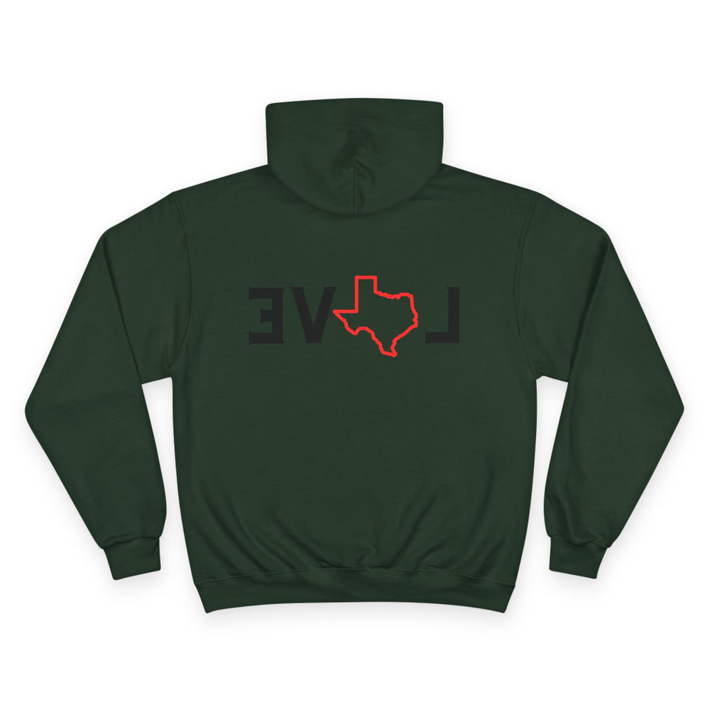 EVOL Texas Champion Hoodie – Big Love, Bold Texas Pride 🤠❤️ (Back Design)