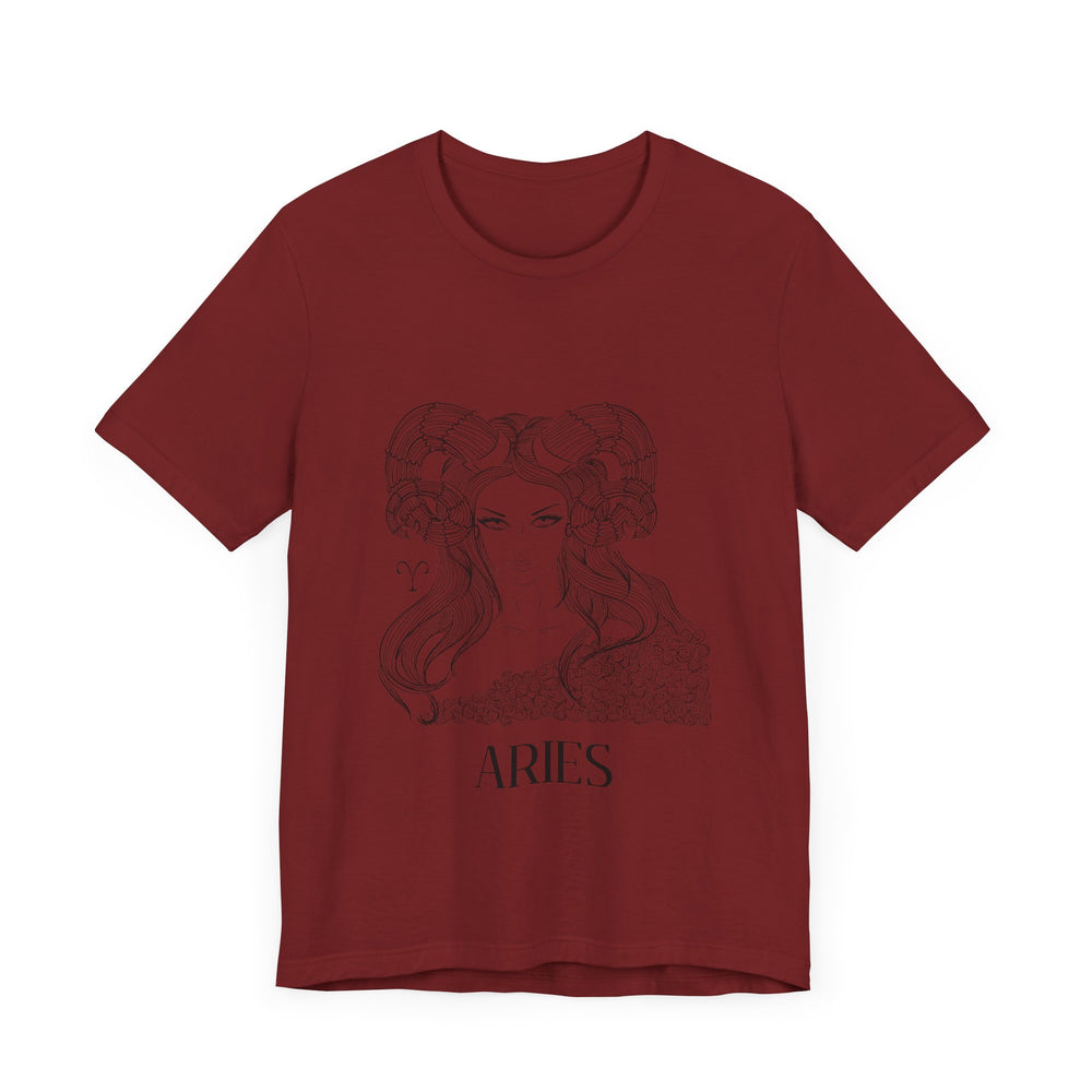 Aries Constellation Zodiac Unisex Jersey Short Sleeve Tee