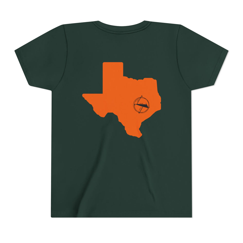 🤠 FYT ATX Youth Short Sleeve Tee – Texas State with ATX Circle Marker 🌟