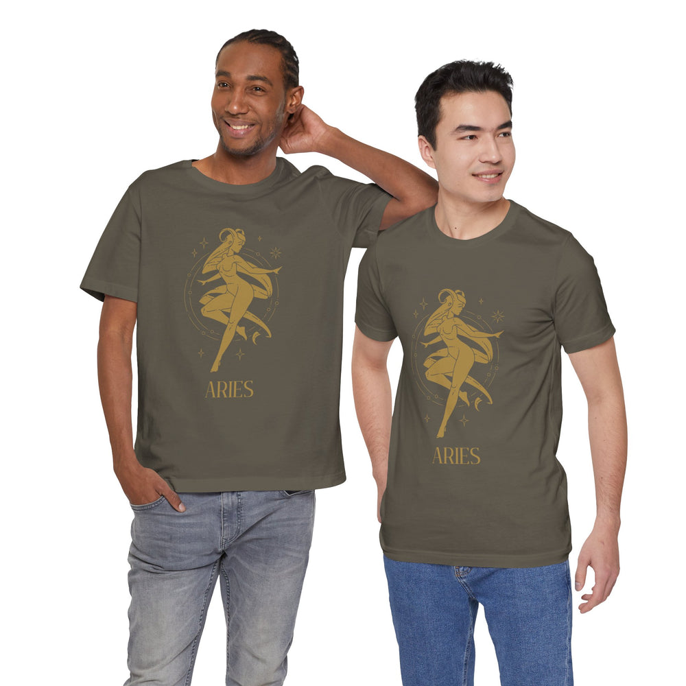 Aries Constellation Zodiac The Ram Men's Jersey Short Sleeve Tee