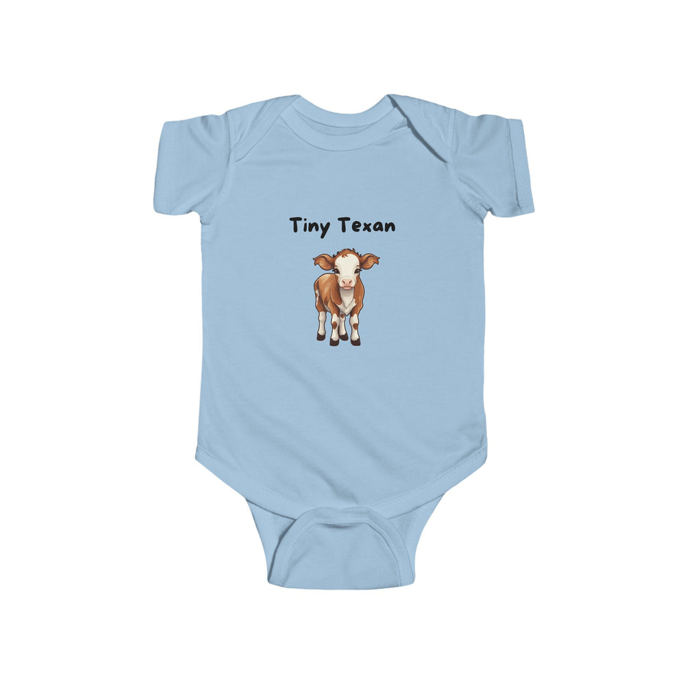 Tiny Texan Onesie – Cute Cow Graphic
