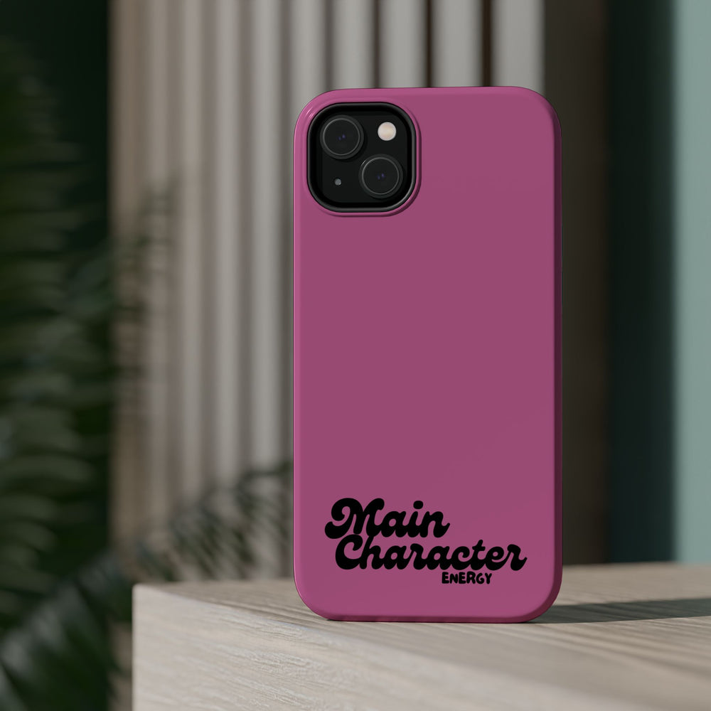 Main Character Energy Pink Edition Magnetic Tough iPhone 16, 15, 14, 13 Pro & Max Cases