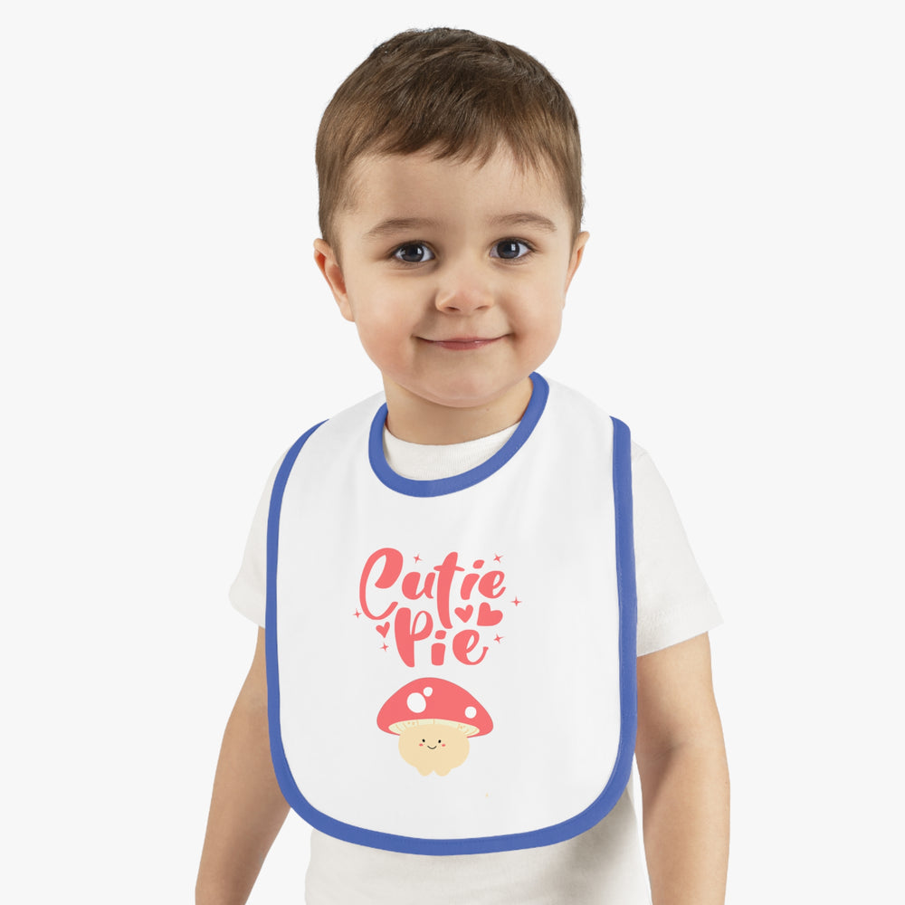 Cutie Pie Baby Contrast Trim Jersey Bib