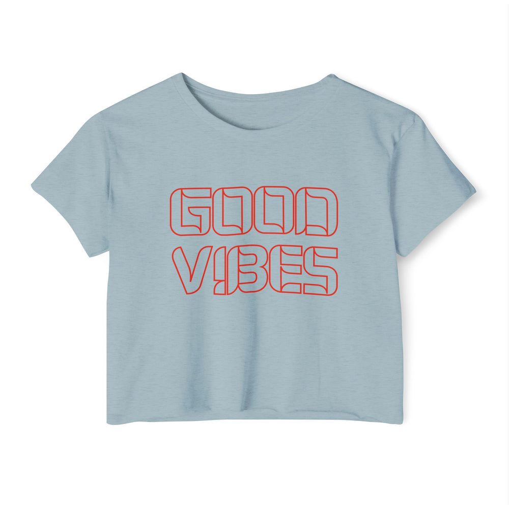 Good Vibes – Retro Women’s Festival Crop Top 🎶