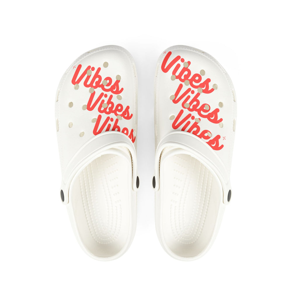 Vibes Vibes Vibes White Crocs