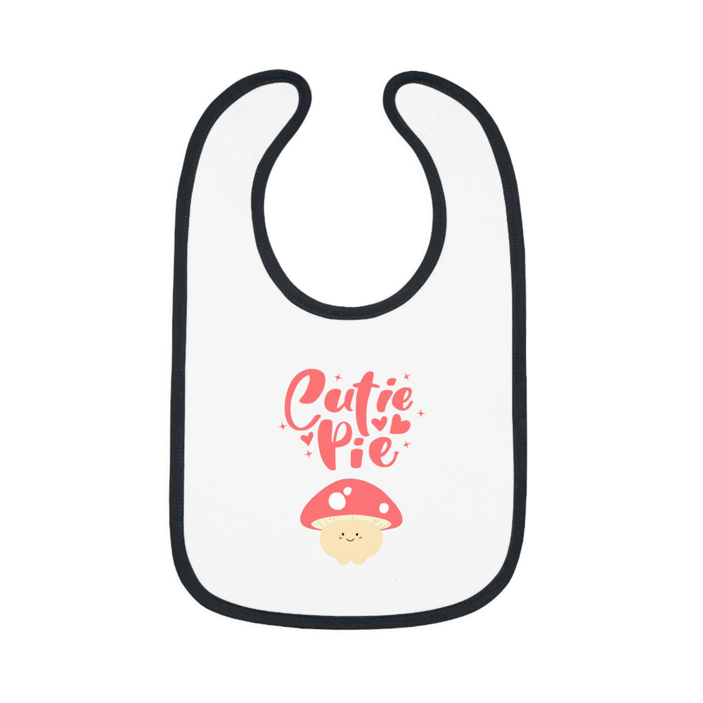 Cutie Pie Baby Contrast Trim Jersey Bib