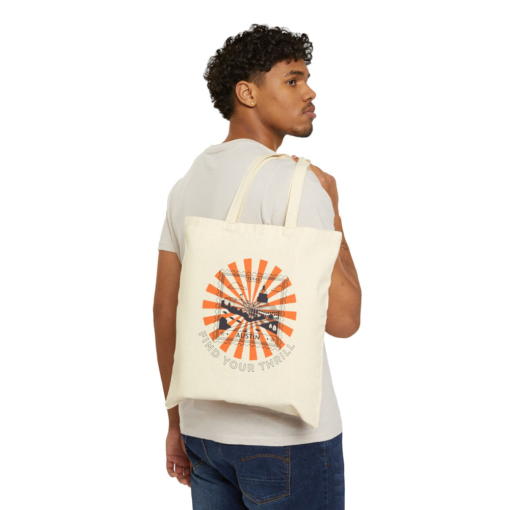 Find Your Thrill ATX Stamp Canvas Tote – Austin Vibes, Everyday Adventure 🌆🛍️