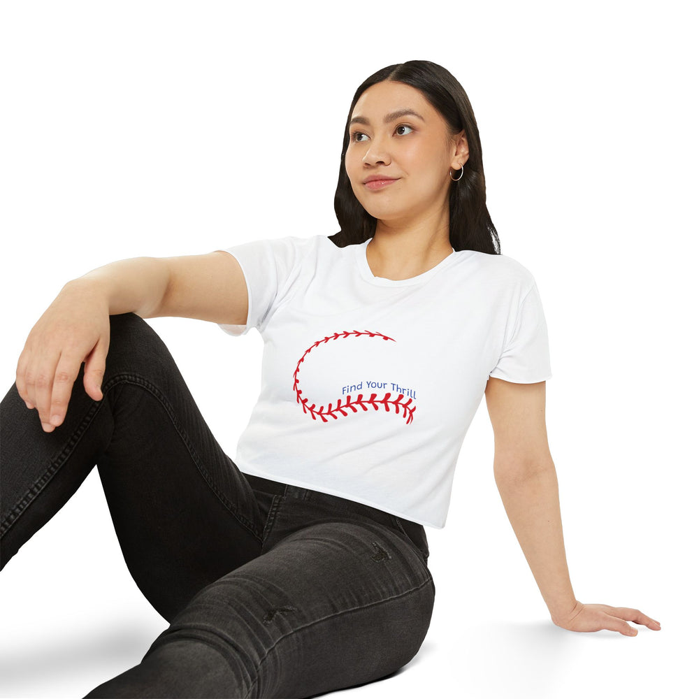 Find Your Thrill Baseball Women's Festival Crop Top