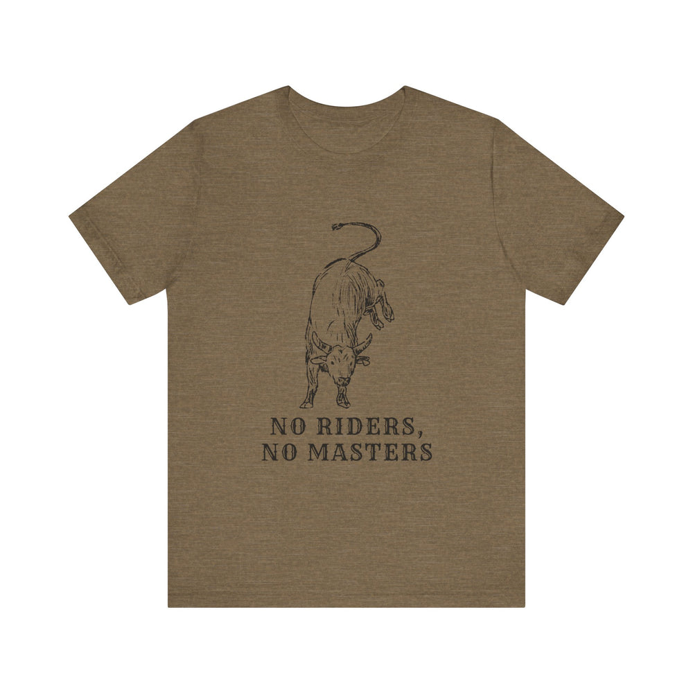 No Riders No Masters Bull Men's Jersey Short Sleeve Tee