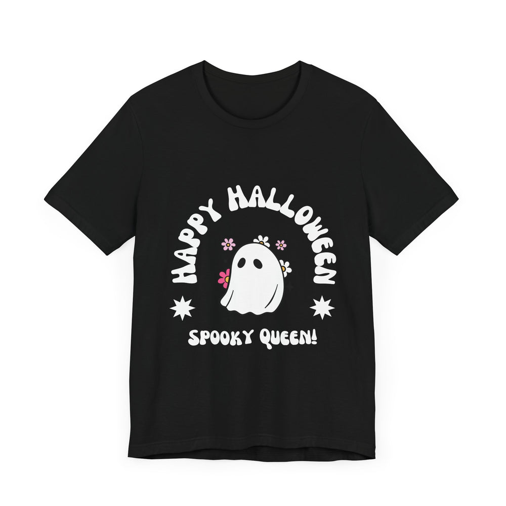 Happy Halloween Spooky Queen Unisex Jersey Short Sleeve Tee