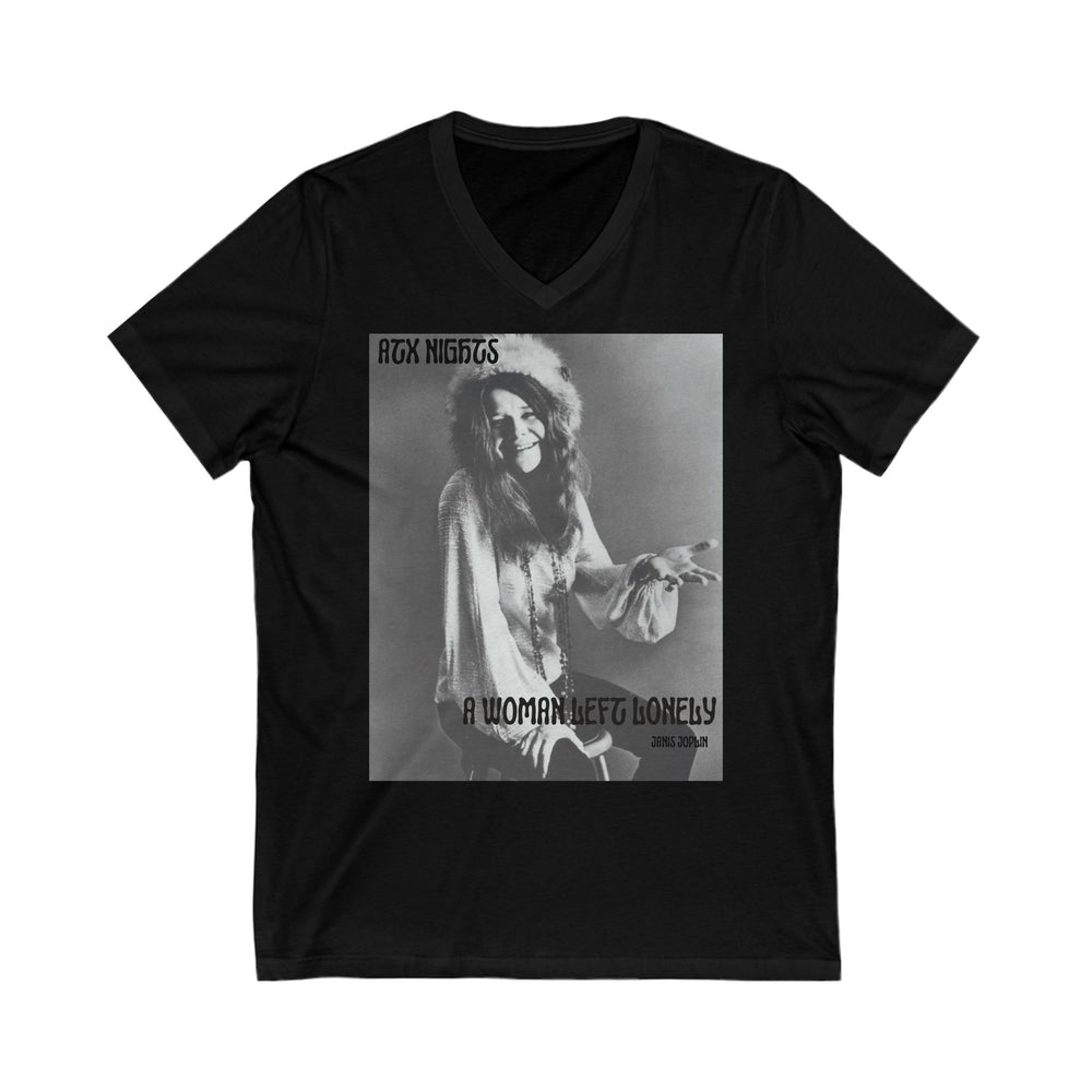 ATX Nights- Janis Joplin- V-Neck Tee