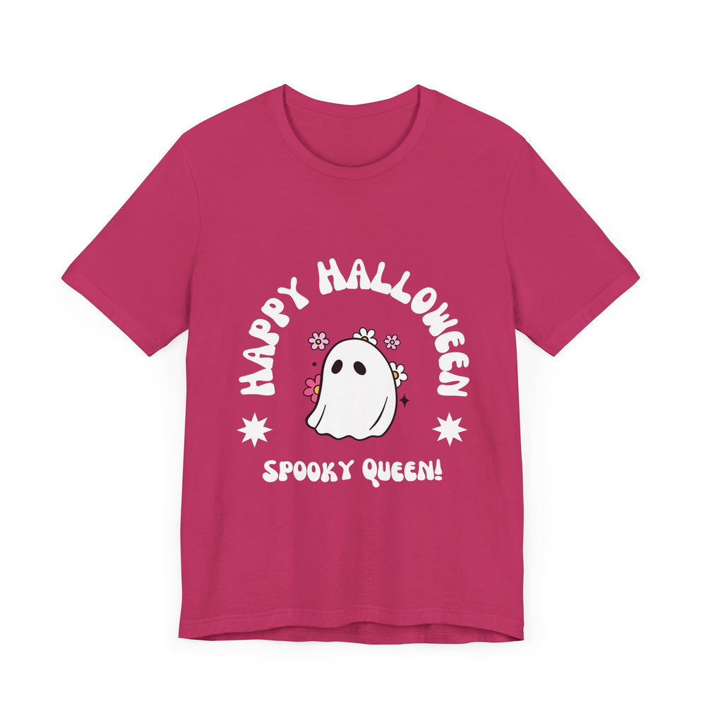 Happy Halloween Spooky Queen Unisex Jersey Short Sleeve Tee