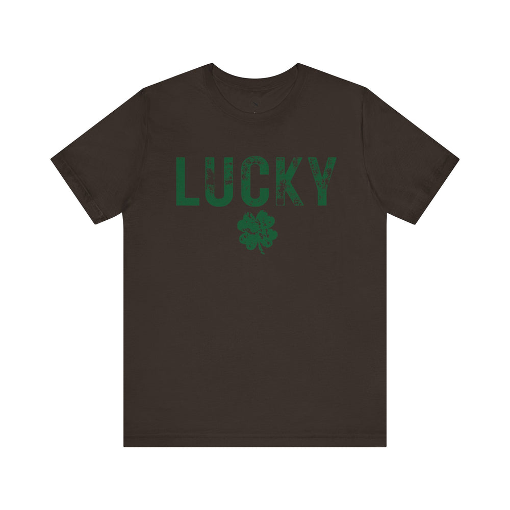 Lucky Distressed Clover Men's Short Sleeve Tee