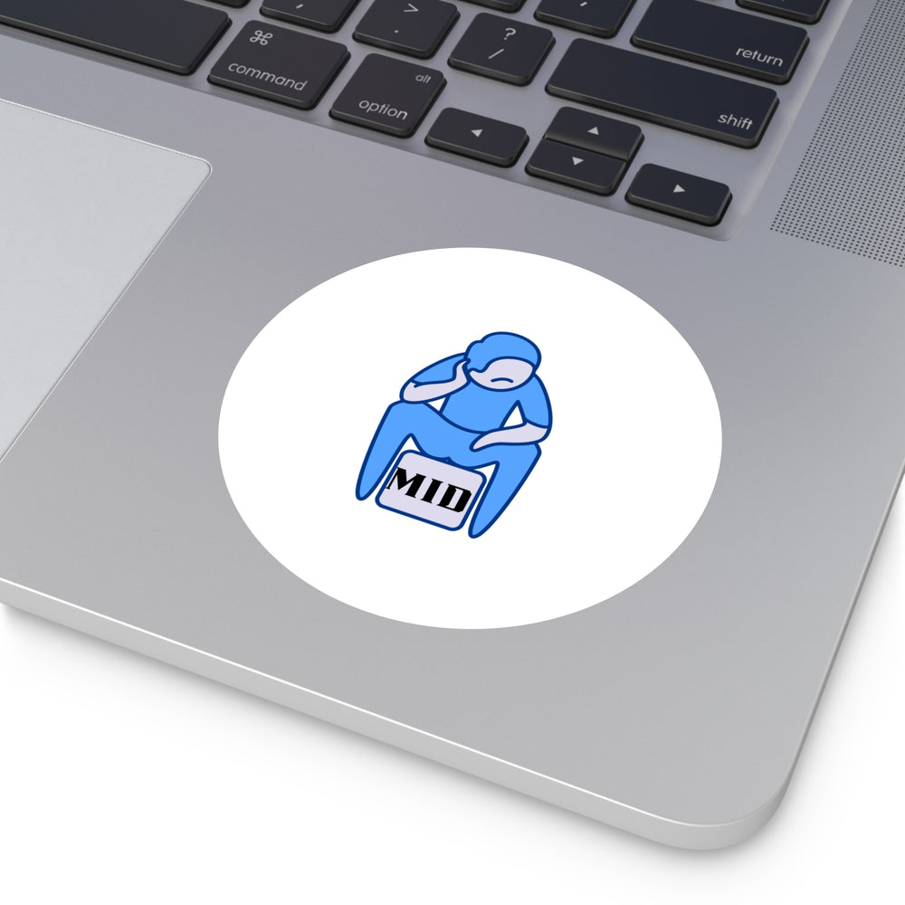 MID- Round Vinyl Stickers