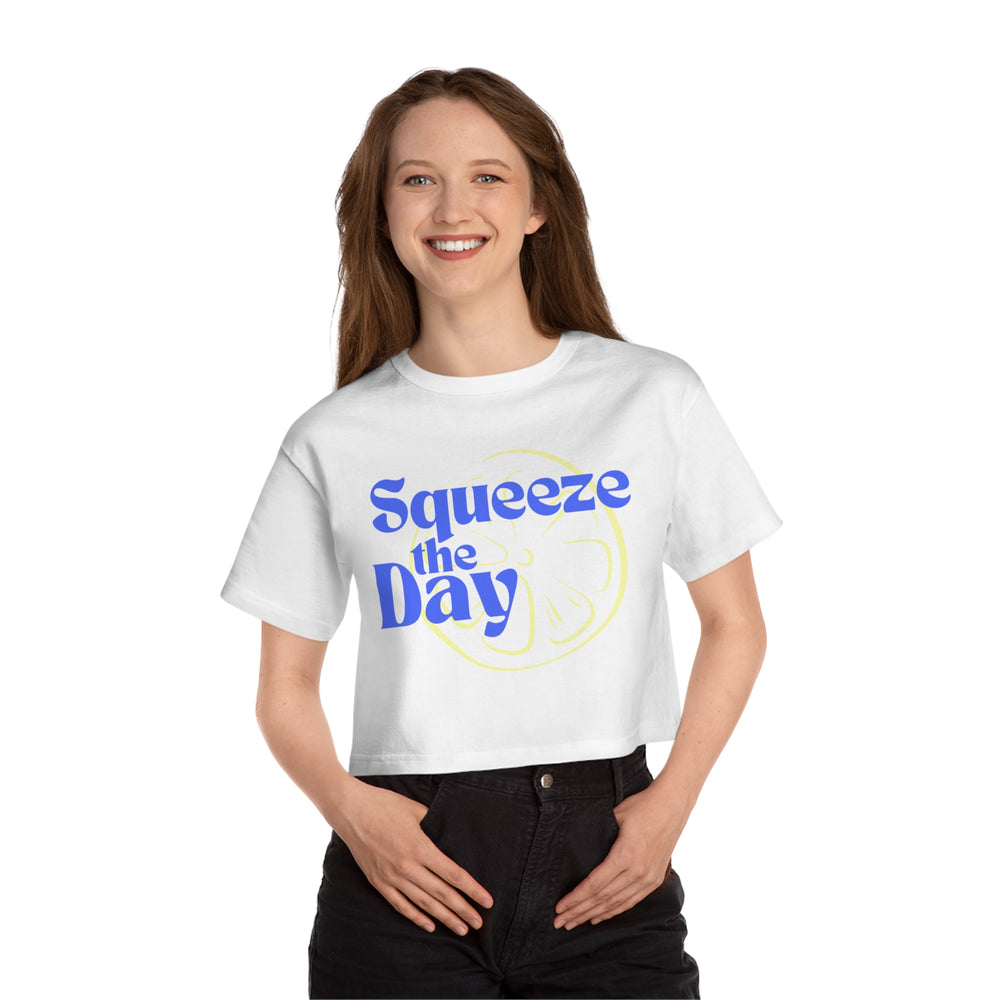 Squeeze The Day Champion Women's Heritage Cropped T-Shirt