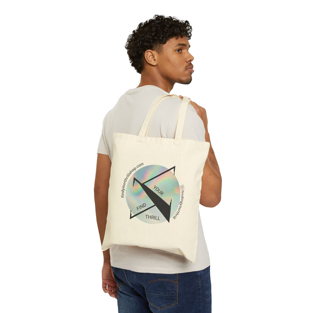 Find Your Thrill holographic Cotton Canvas Tote Bag