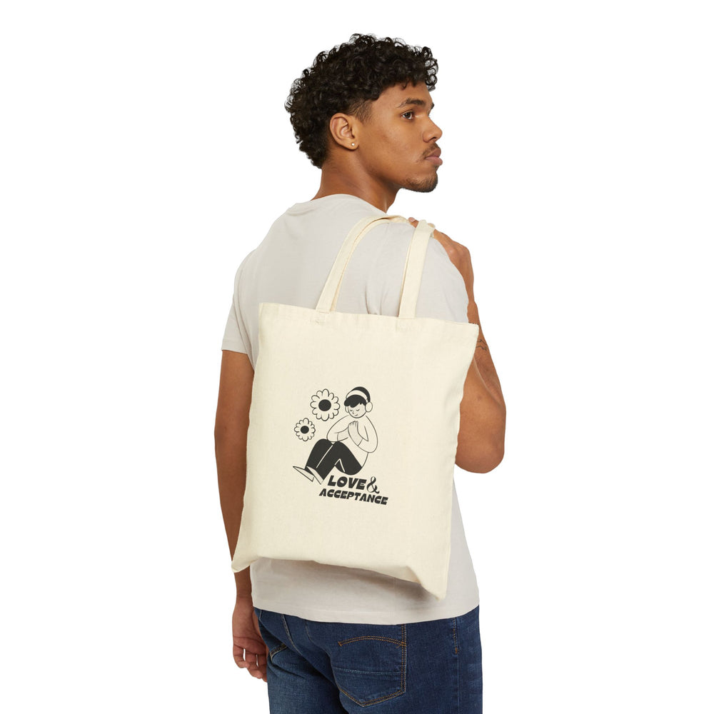 Love & Acceptance Cotton Canvas Tote Bag