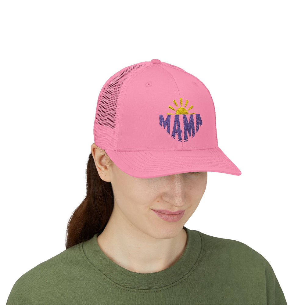 Mama Sunrise Embroidered Snapback Trucker Cap