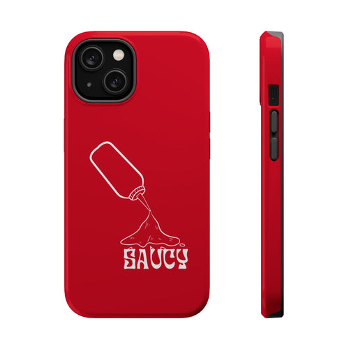 Saucy Red iphone 15/iphone 16 Magnetic Tough Case