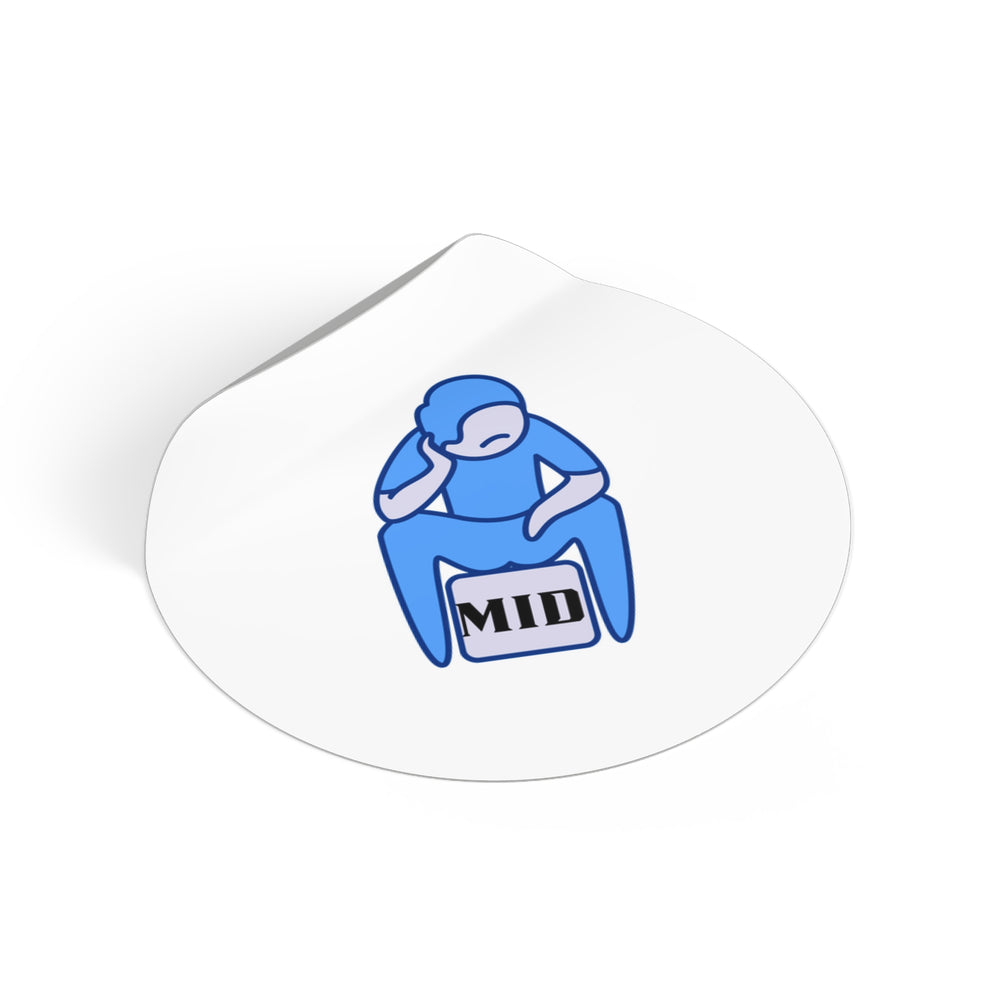 MID- Round Vinyl Stickers