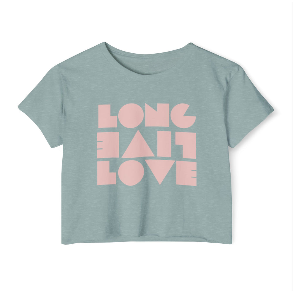 💖 Long Live Love – Retro Women’s Festival Crop Tee 🎶🌈