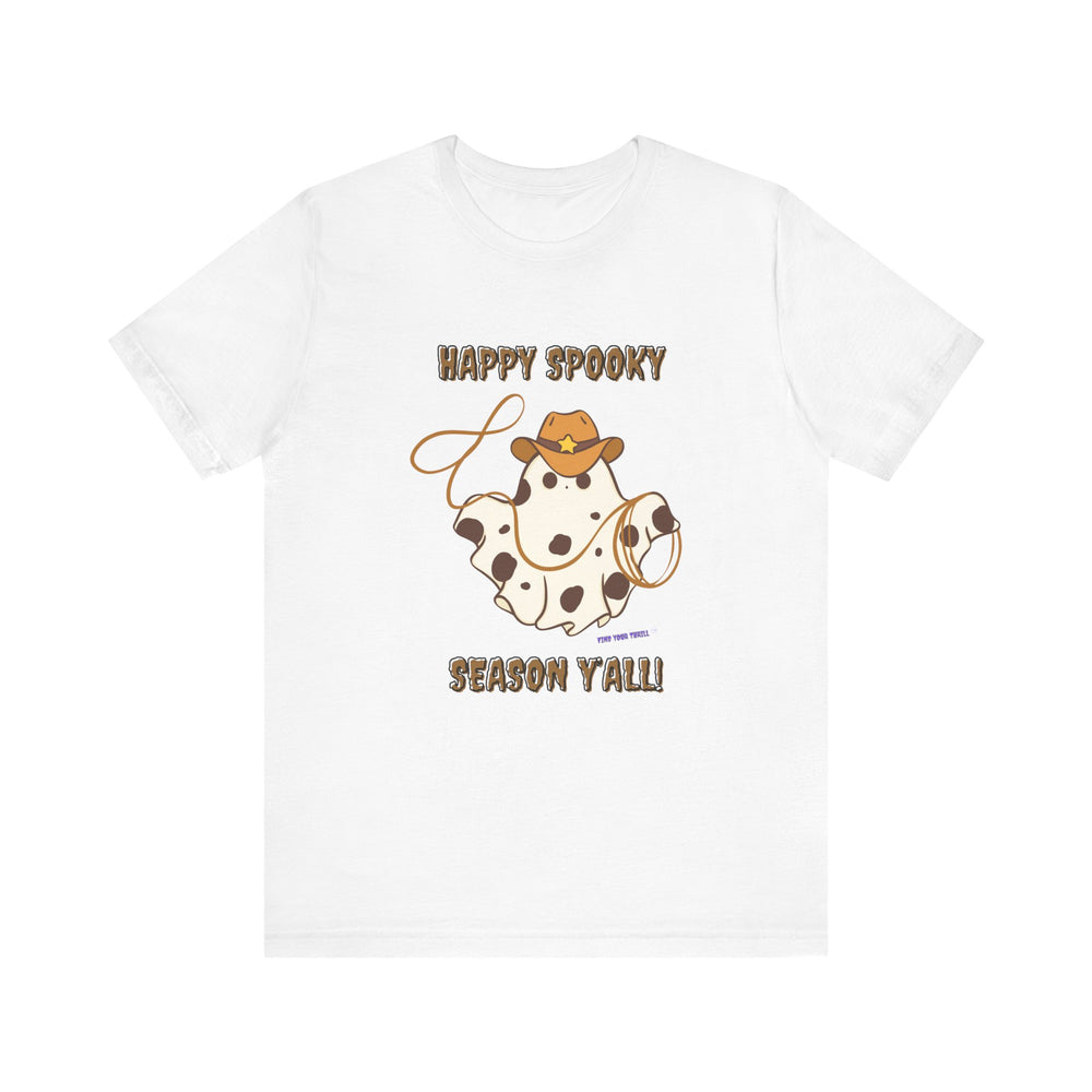 Happy Spooky Season Cowboy Roping Ghost Tee