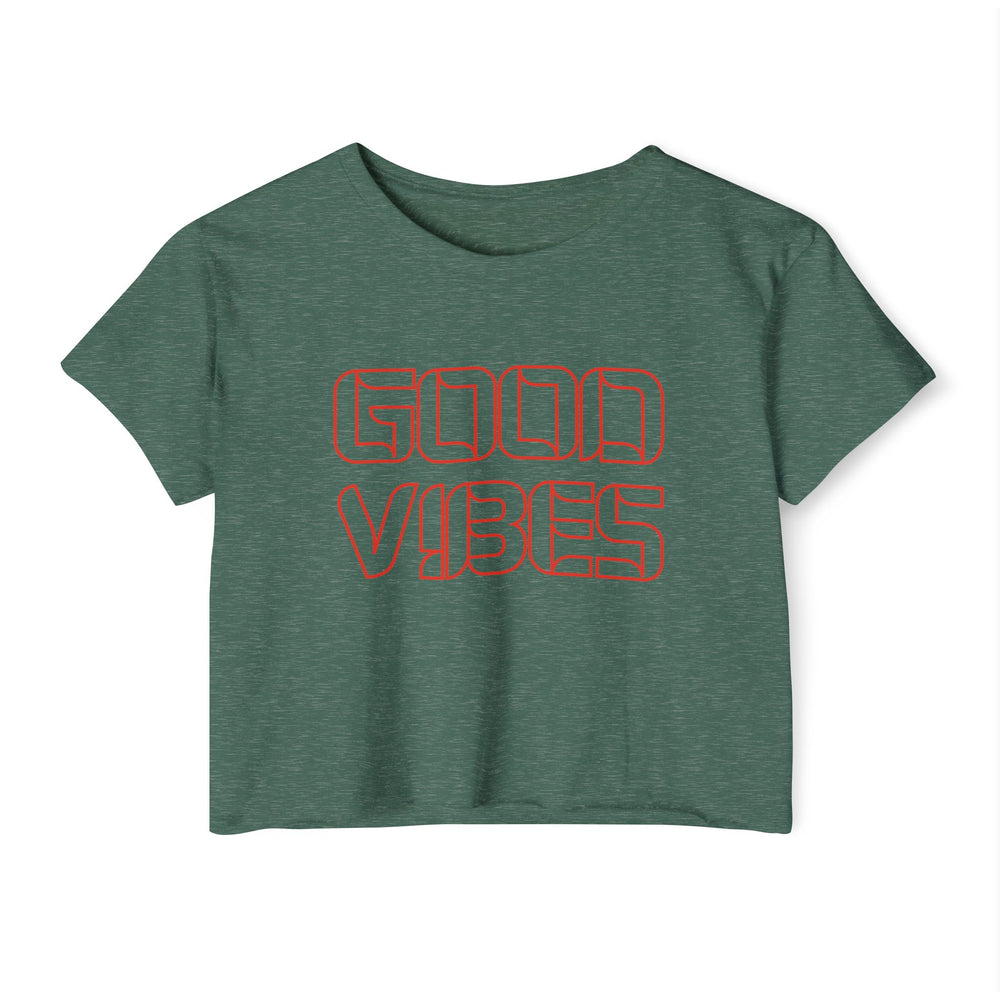 Good Vibes – Retro Women’s Festival Crop Top 🎶