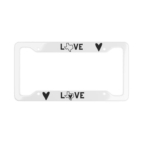 Texas Sized Love License Plate Frame