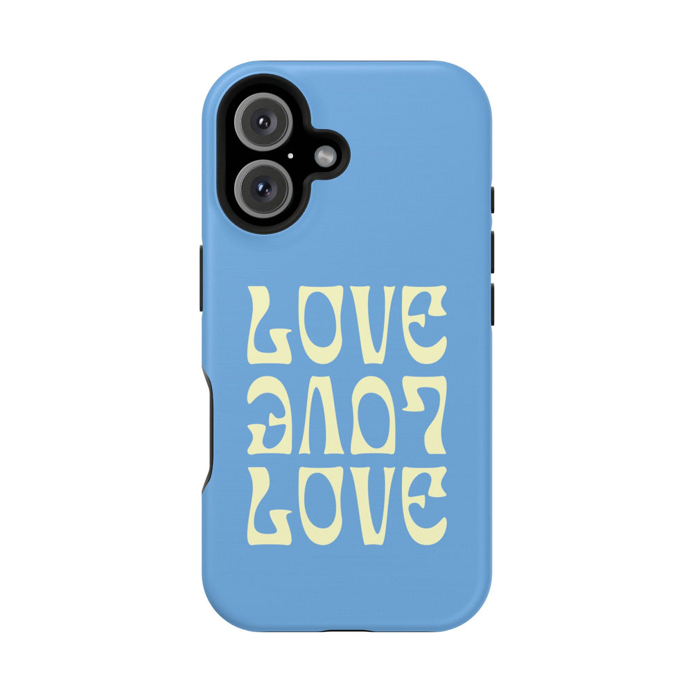 💙💛 Love Love Love – Blue & Yellow Magnetic Tough iPhone Case 💛💙
