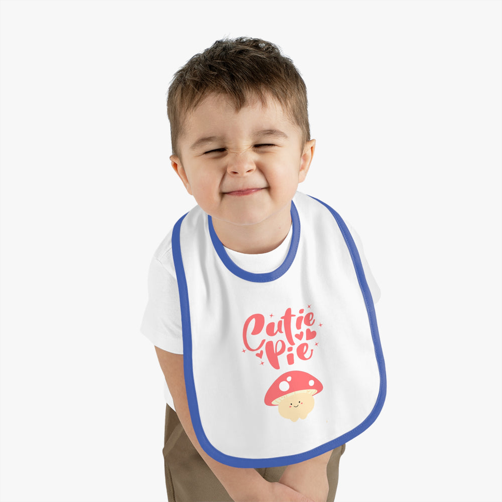 Cutie Pie Baby Contrast Trim Jersey Bib