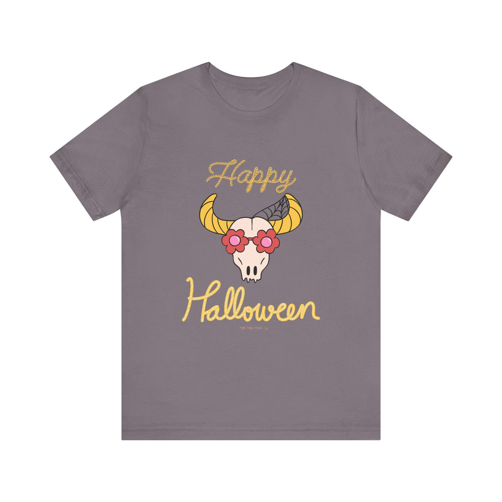 Cute Bull Happy Halloween Tee – Spooktacular Style for All