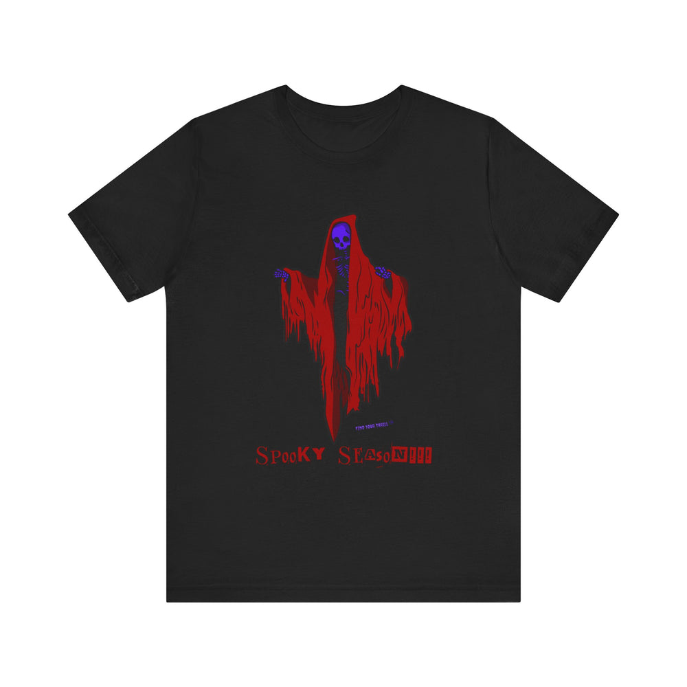 Spooky Season Red & Black Unisex Jersey Short Sleeve Tee