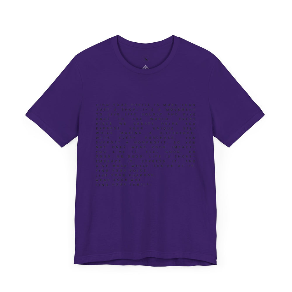 Find Your Thrill Mantra Men's T-Shirt – Wear Your Purpose, Live Your Adventure 🌎🔥
